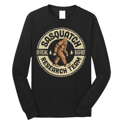 Bigfoot Research Team Retro Vintage Sasquatch Men Women Long Sleeve Shirt