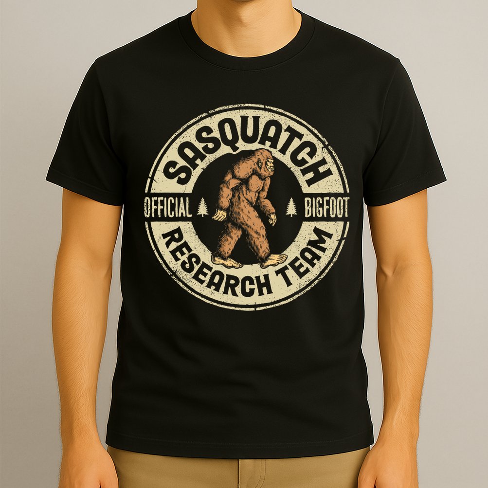 Bigfoot Research Team Retro Vintage Sasquatch Men Women T-Shirt