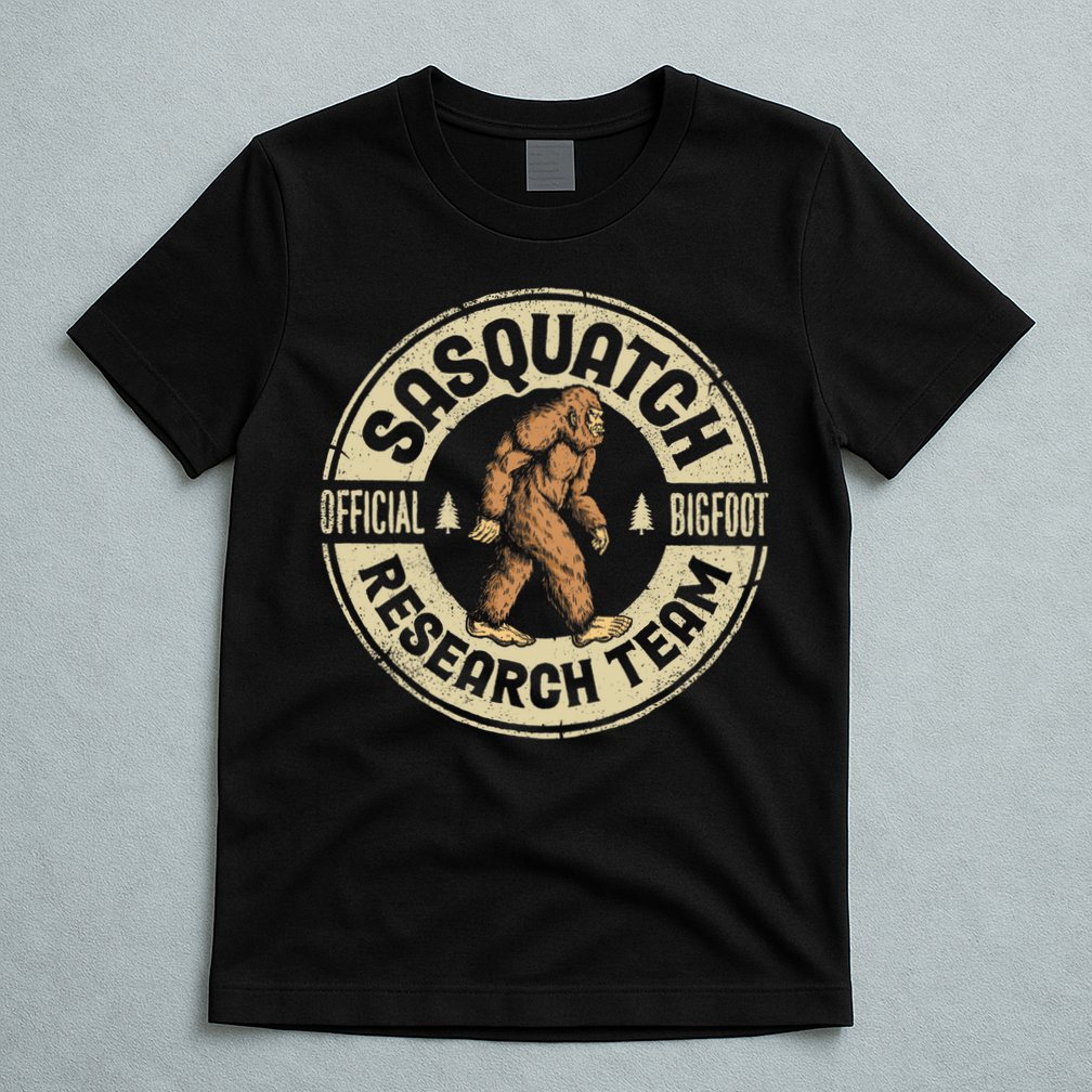 Bigfoot Research Team Retro Vintage Sasquatch Men Women T-Shirt