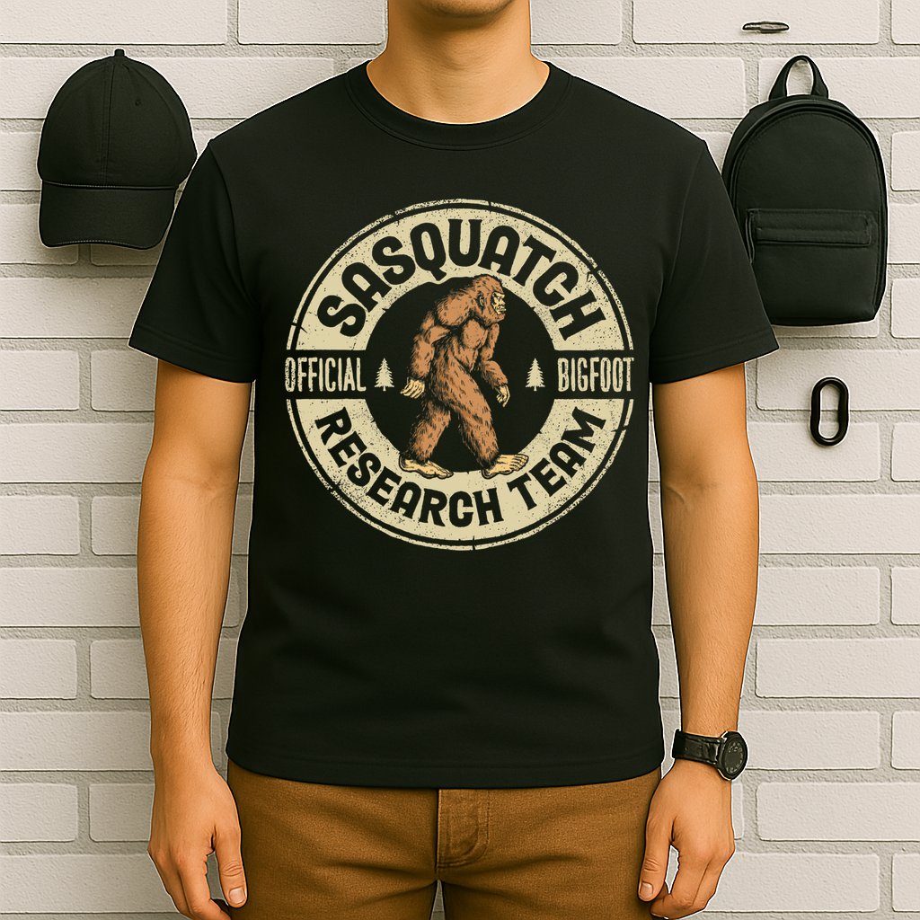 Bigfoot Research Team Retro Vintage Sasquatch Men Women T-Shirt