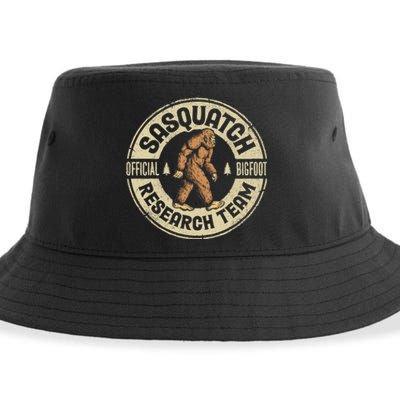 Bigfoot Research Team Retro Vintage Sasquatch Men Women Sustainable Bucket Hat