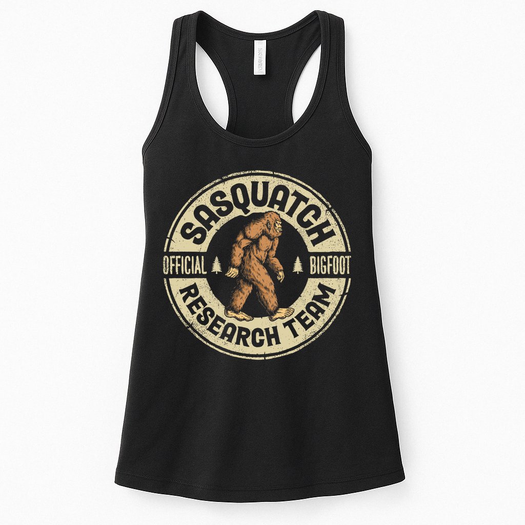Bigfoot Research Team Retro Vintage Sasquatch Men Women Womens Tank Top