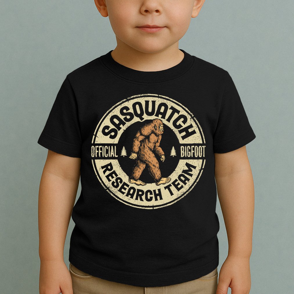 Bigfoot Research Team Retro Vintage Sasquatch Men Women Toddler T-Shirt