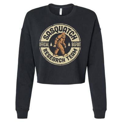 Bigfoot Research Team Retro Vintage Sasquatch Men Women Cropped Pullover Crew