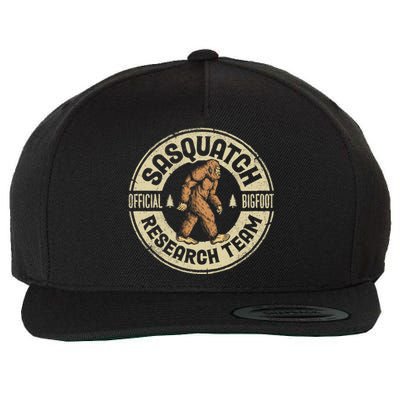 Bigfoot Research Team Retro Vintage Sasquatch Men Women Wool Snapback Cap