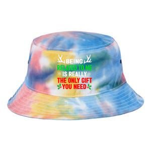 Being Related To Me Funny Christmas Family Tie Dye Newport Bucket Hat