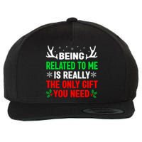 Being Related To Me Funny Christmas Family Wool Snapback Cap