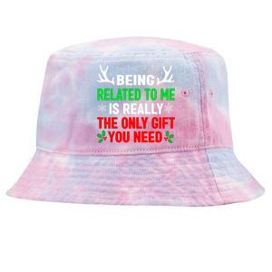 Being Related To Me Funny Christmas Family Tie-Dyed Bucket Hat