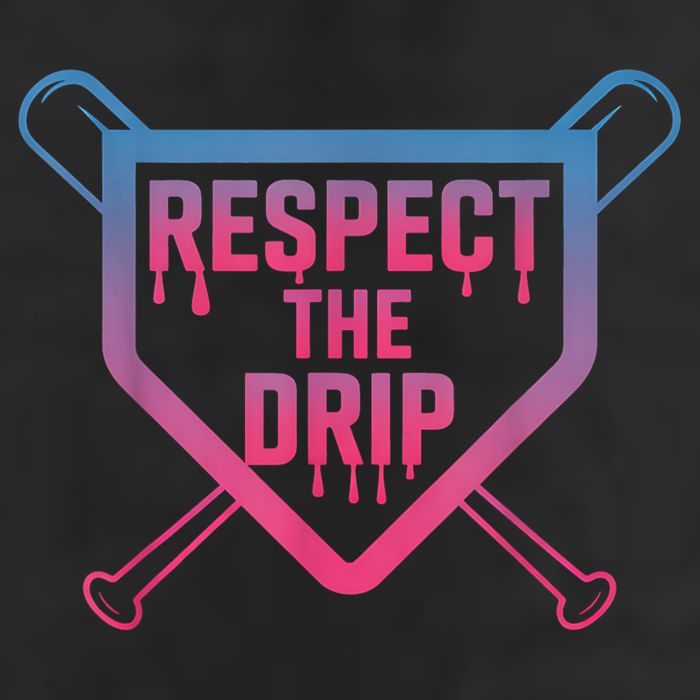 Baseball Respect The Drip Home Plate Drip Ice Cream 7 Panel Mesh Trucker Snapback Hat