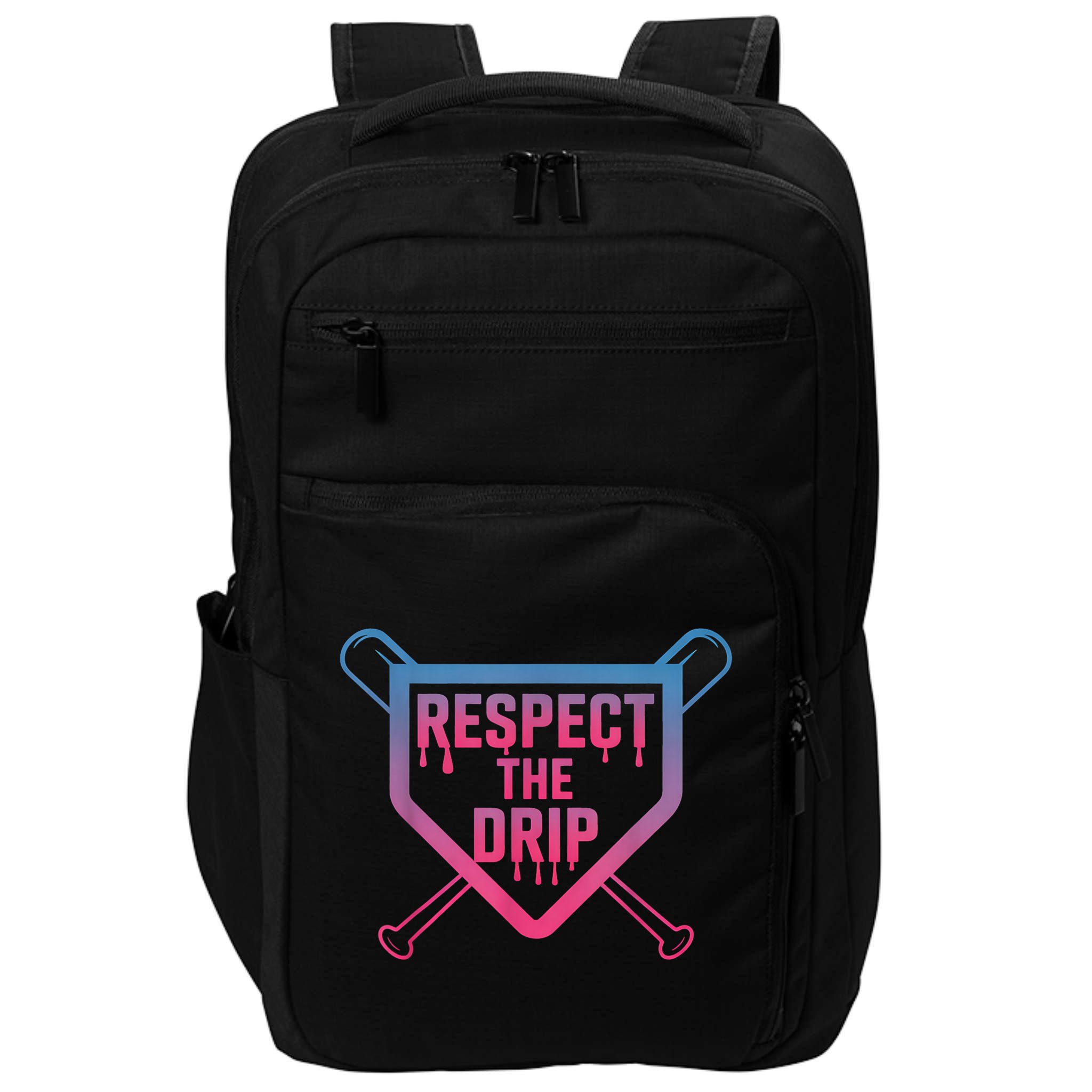 Baseball Respect The Drip Home Plate Drip Ice Cream Impact Tech Backpack