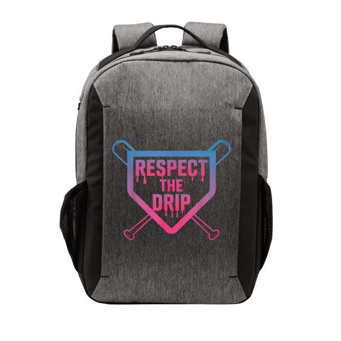Baseball Respect The Drip Home Plate Drip Ice Cream Vector Backpack