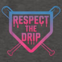 Baseball Respect The Drip Home Plate Drip Ice Cream Vector Backpack