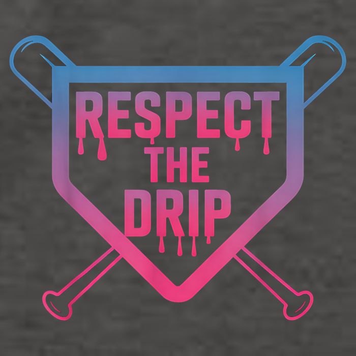 Baseball Respect The Drip Home Plate Drip Ice Cream Vector Backpack