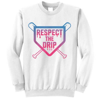 Baseball Respect The Drip Home Plate Drip Ice Cream Sweatshirt