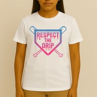 Baseball Respect The Drip Home Plate Drip Ice Cream T-Shirt