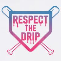 Baseball Respect The Drip Home Plate Drip Ice Cream T-Shirt