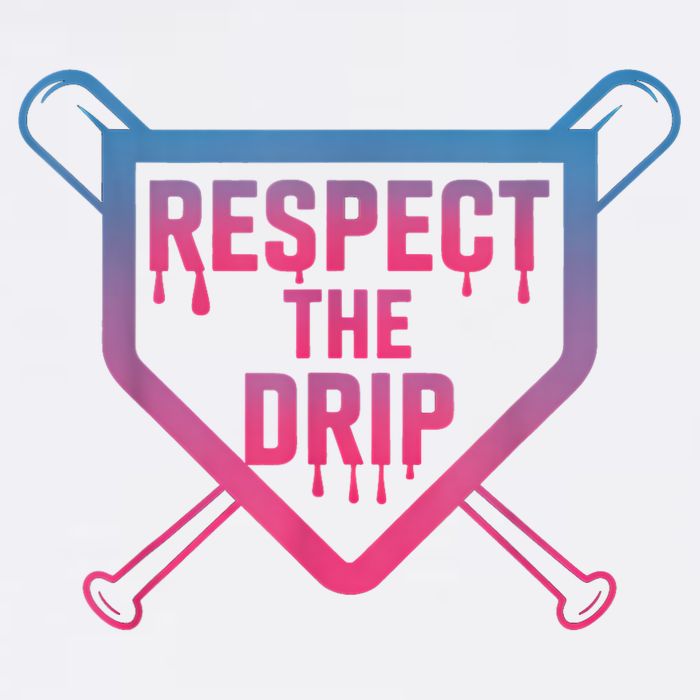 Baseball Respect The Drip Home Plate Drip Ice Cream T-Shirt