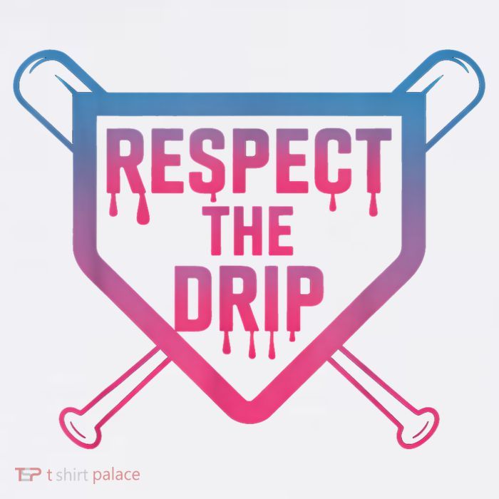 Baseball Respect The Drip Home Plate Drip Ice Cream Tall T-Shirt