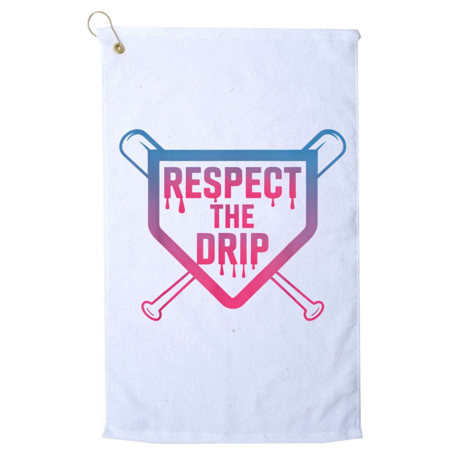 Baseball Respect The Drip Home Plate Drip Ice Cream Golf Towel