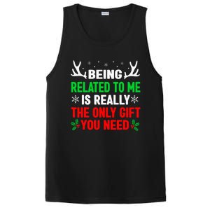 Being Related To Me Funny Christmas S Women Family PosiCharge Competitor Tank