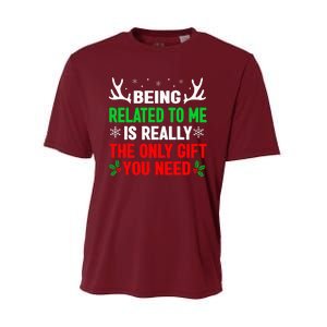 Being Related To Me Funny Christmas S Women Family Performance Sprint T-Shirt