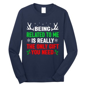 Being Related To Me Funny Christmas S Women Family Long Sleeve Shirt