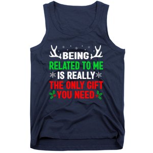 Being Related To Me Funny Christmas S Women Family Tank Top