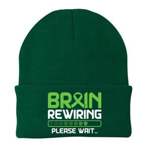 Brain Rewiring Traumatic Brain Injury Ribbon TBI Survivor Knit Cap Winter Beanie