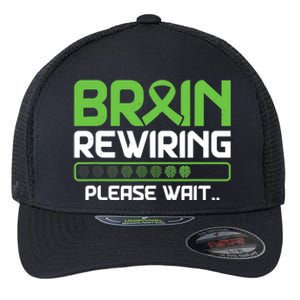 Brain Rewiring Traumatic Brain Injury Ribbon TBI Survivor Flexfit Unipanel Trucker Cap