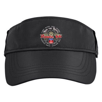 Bikers Ride The Route 66 Road Trip Across Americas Highway Adult Drive Performance Visor