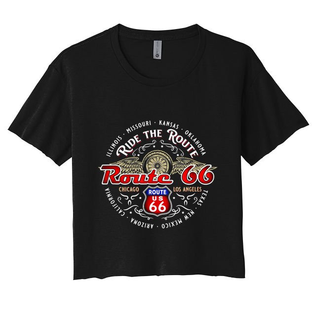 Bikers Ride The Route 66 Road Trip Across Americas Highway Crop Top