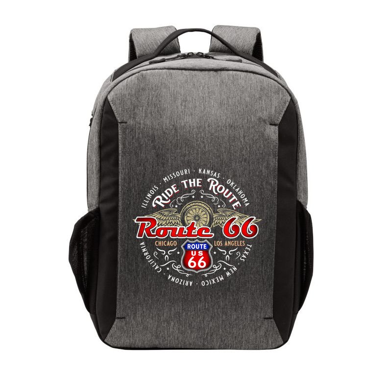 Bikers Ride The Route 66 Road Trip Across Americas Highway Vector Backpack