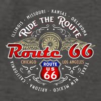 Bikers Ride The Route 66 Road Trip Across Americas Highway Vector Backpack