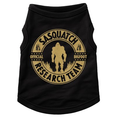 Bigfoot Research Team Retro Vintage Sasquatch And Trees 70s Doggie Tank
