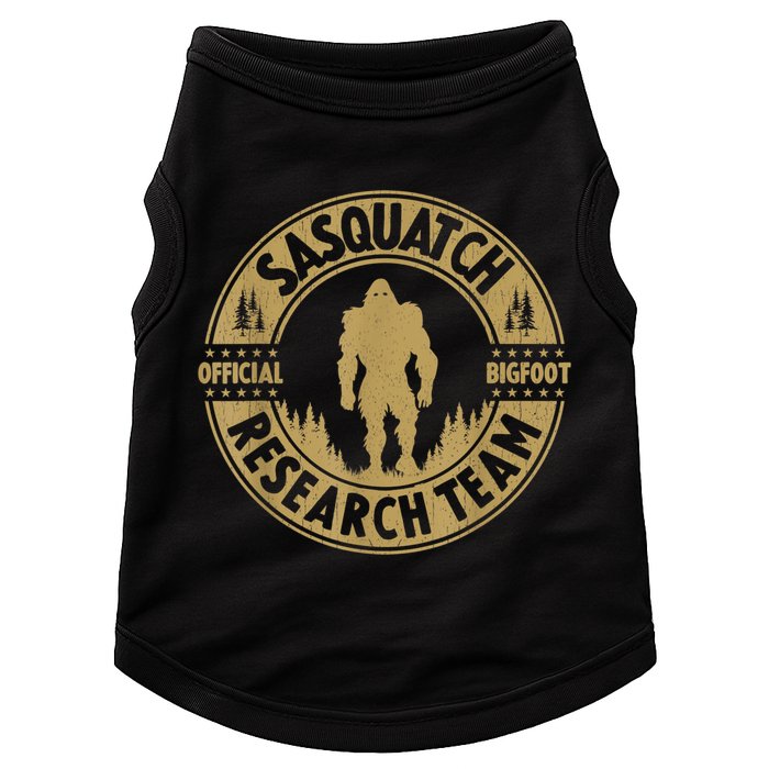 Bigfoot Research Team Retro Vintage Sasquatch And Trees 70s Doggie Tank