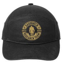 Bigfoot Research Team Retro Vintage Sasquatch And Trees 70s 7-Panel Snapback Hat