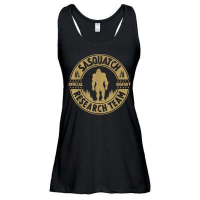 Bigfoot Research Team Retro Vintage Sasquatch And Trees 70s Ladies Essential Flowy Tank