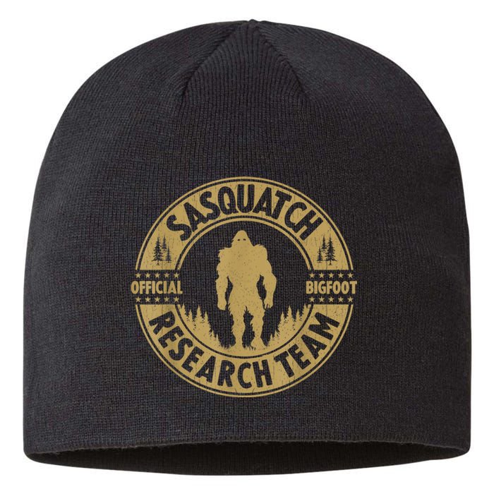 Bigfoot Research Team Retro Vintage Sasquatch And Trees 70s Sustainable Beanie