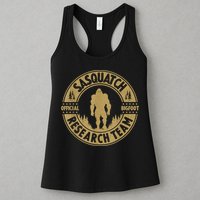 Bigfoot Research Team Retro Vintage Sasquatch And Trees 70s Womens Tank Top
