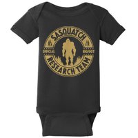 Bigfoot Research Team Retro Vintage Sasquatch And Trees 70s Baby Bodysuit