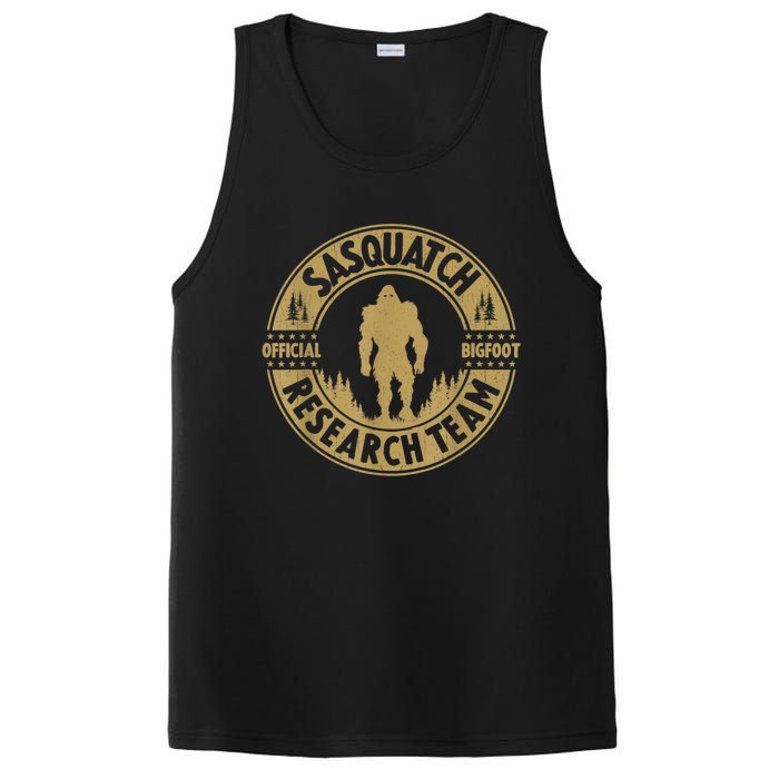 Bigfoot Research Team Retro Vintage Sasquatch And Trees 70s PosiCharge Competitor Tank