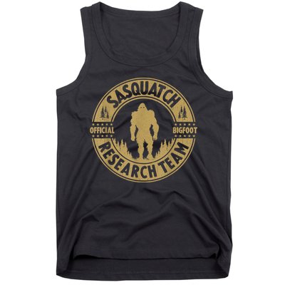 Bigfoot Research Team Retro Vintage Sasquatch And Trees 70s Tank Top