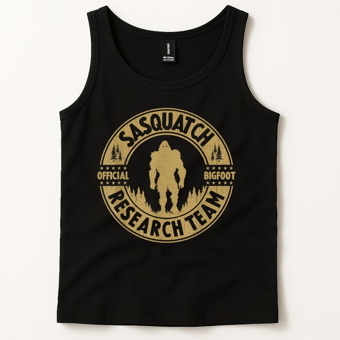 Bigfoot Research Team Retro Vintage Sasquatch And Trees 70s Tank Top