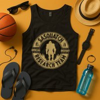 Bigfoot Research Team Retro Vintage Sasquatch And Trees 70s Tank Top