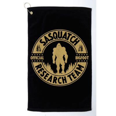 Bigfoot Research Team Retro Vintage Sasquatch And Trees 70s Golf Towel