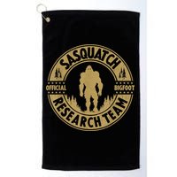 Bigfoot Research Team Retro Vintage Sasquatch And Trees 70s Golf Towel