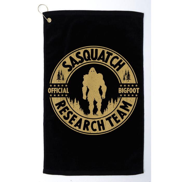 Bigfoot Research Team Retro Vintage Sasquatch And Trees 70s Golf Towel
