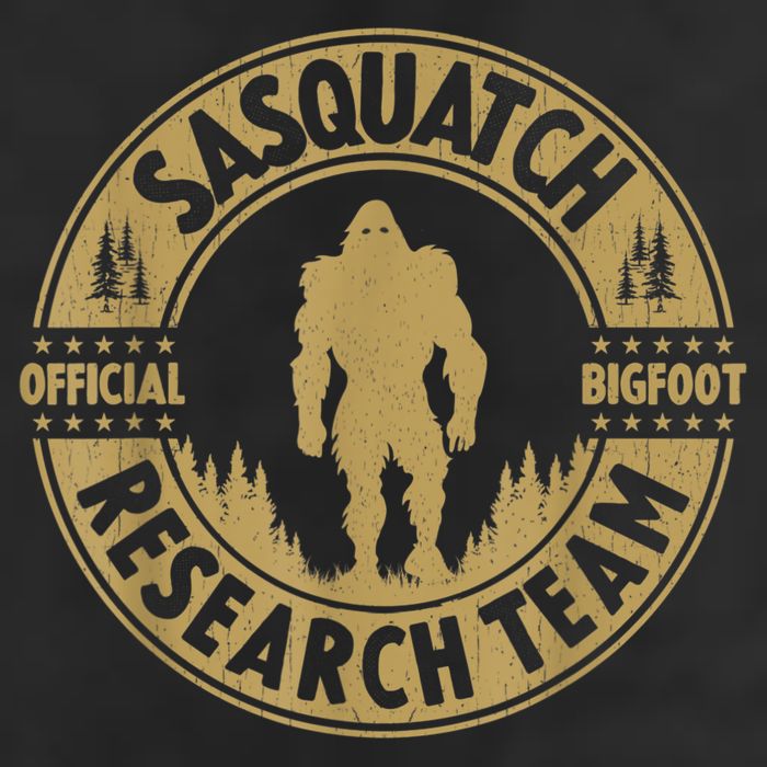 Bigfoot Research Team Retro Vintage Sasquatch And Trees 70s Golf Towel