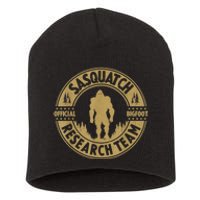 Bigfoot Research Team Retro Vintage Sasquatch And Trees 70s Short Acrylic Beanie