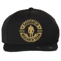 Bigfoot Research Team Retro Vintage Sasquatch And Trees 70s Wool Snapback Cap